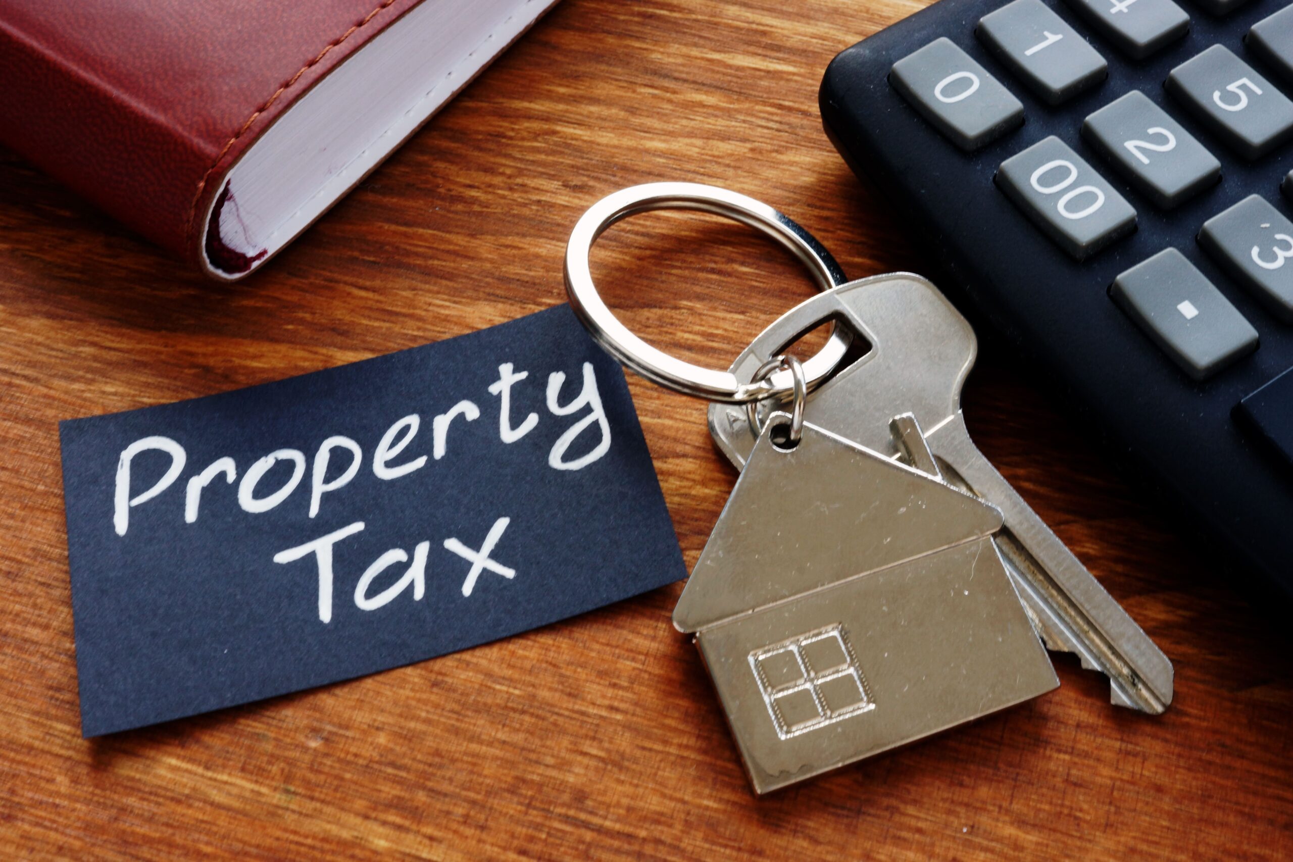keys in a texas office with the words property tax